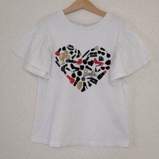 バービー(Barbie)のBarbie　GU 　ラメロゴプリントカットソー　140(Tシャツ/カットソー)