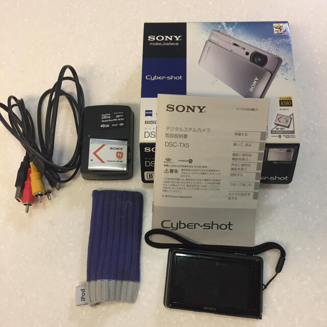 SONY(ソニー)のCyber shot サイバーショット DSC-TX5 箱付き付属品あり スマホ/家電/カメラのカメラ(コンパクトデジタルカメラ)の商品写真