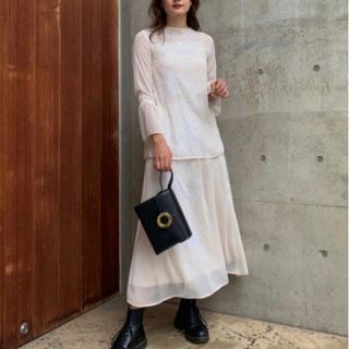 アメリヴィンテージ(Ameri VINTAGE)のAmeri vintage ADELA SHEER SKIRT (ロングスカート)