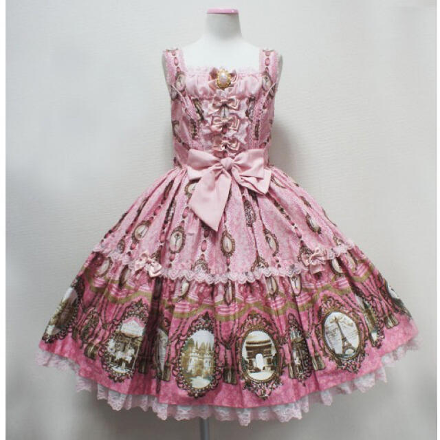 Angelic Pretty(アンジェリックプリティー)のAngelic Pretty Cameo Window JSK&カチューシャ レディースのワンピース(ひざ丈ワンピース)の商品写真