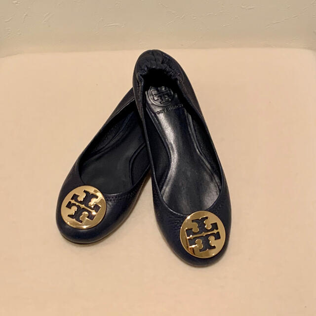 【Tory Burch】美品・紺色・バレエシューズ・約23㎝