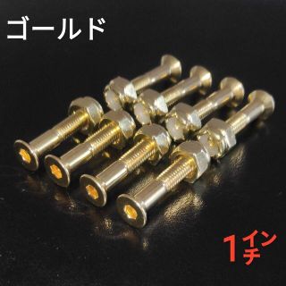 スケボー ボルト全8色 スケートボード ビス 六角 1インチ マルチカラー (スケートボード)