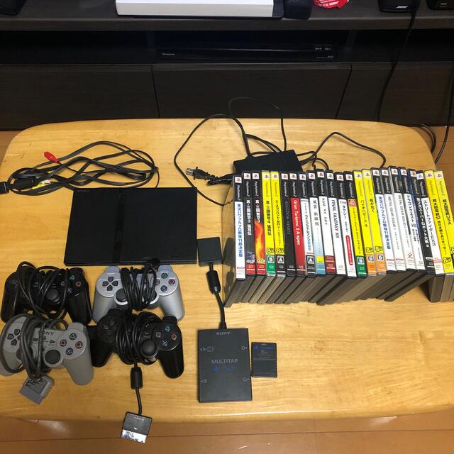 PlayStation2(プレイステーション2)のPS2 SCPH-70000 本体 ソフト セット エンタメ/ホビーのゲームソフト/ゲーム機本体(家庭用ゲーム機本体)の商品写真