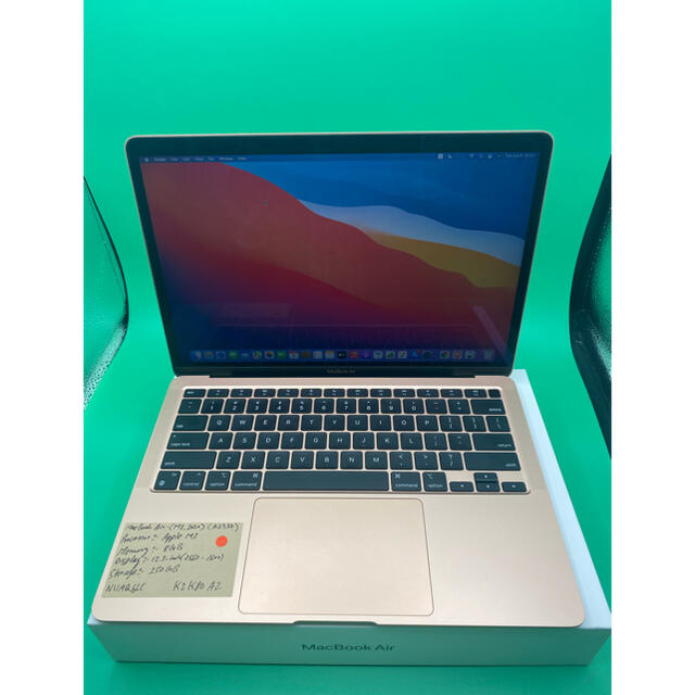 非常に良い2020年モデルMacBook Air M1 chip 8／256GB - ノートPC