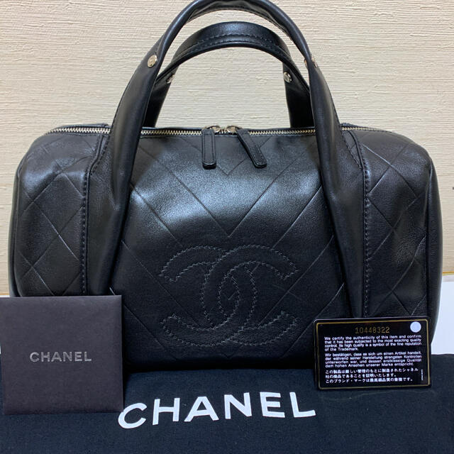 シャネルCHANEL Vステッチミニボストンボストンバッグ