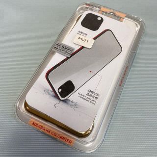 【未使用品】iPhone11pro maxケース　ゴールド枠(iPhoneケース)