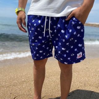 スタンダードカリフォルニア(STANDARD CALIFORNIA)のSafari系☆LUSSO SURF ハーフパンツ　水着　Lサイズ　RVCA(ショートパンツ)