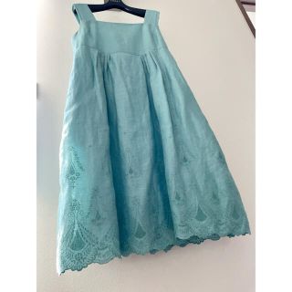 たしろ屋 ほぼ新品 フォクシー エメラルドグリーン シルク ワンピース