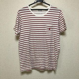 コーエン(coen)のcoen 赤ボーダー 半袖Tシャツ 胸ポケット付き(Tシャツ/カットソー(半袖/袖なし))