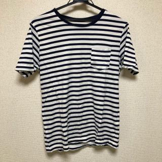 グローバルワーク(GLOBAL WORK)のglobal work 紺色ボーダー Tシャツ 半袖(Tシャツ/カットソー(半袖/袖なし))