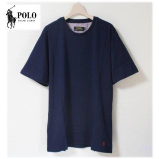 ポロラルフローレン(POLO RALPH LAUREN)の《ポロ ラルフローレン》新品 ポニー刺繍Tシャツ カットソー チェック 紺 LL(Tシャツ/カットソー(半袖/袖なし))