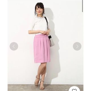 ロペピクニック(Rope' Picnic)の新品未使用タグ付Rope Picnic♡2way膝丈スカート ラベンダー(ひざ丈スカート)