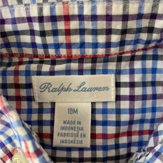 Ralph Lauren(ラルフローレン)のラルフローレン キッズ 長袖 シャツチェックボタンダウン&ラガーシャツ2枚セット キッズ/ベビー/マタニティのベビー服(~85cm)(シャツ/カットソー)の商品写真