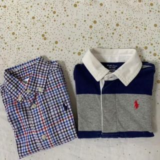 ラルフローレン(Ralph Lauren)のラルフローレン キッズ 長袖 シャツチェックボタンダウン&ラガーシャツ2枚セット(シャツ/カットソー)