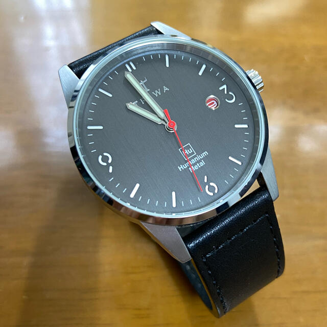 【中古】TRIWA 腕時計 トリワ ヒューマニウム ダークグレー×ブラック