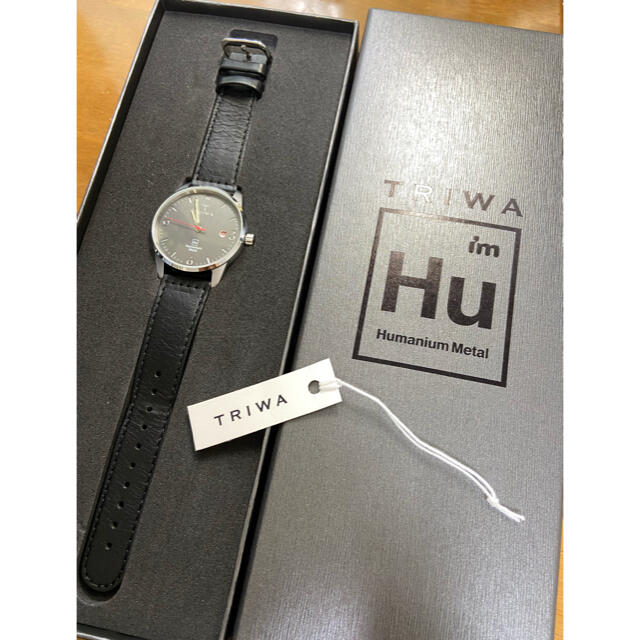 TRIWA(トリワ)の【中古】TRIWA 腕時計 トリワ ヒューマニウム ダークグレー×ブラック メンズの時計(腕時計(アナログ))の商品写真