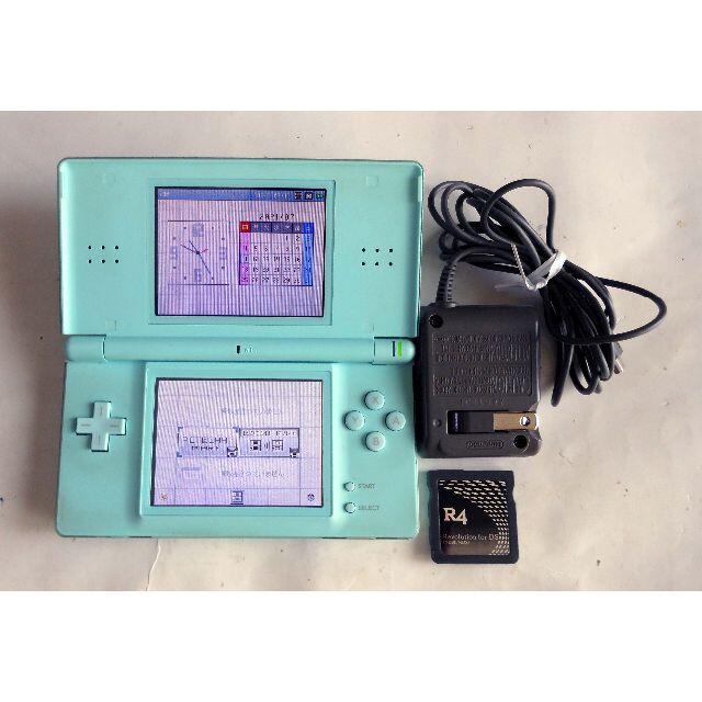 Nintendo DS lite アイスブルー R4付の通販 by