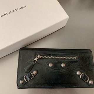 バレンシアガ(Balenciaga)のUSED⭐️正規品バレンシアガBALENCIAGA⭐️長財布ダークグリーン(長財布)