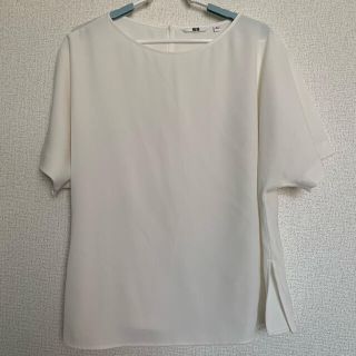 ユニクロ(UNIQLO)のUNIQLO 半袖 ドレープブラウス(シャツ/ブラウス(半袖/袖なし))