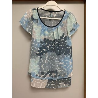 アンタイトル(UNTITLED)の【美品】 アンタイトル シフォンブラウス　半袖　水玉(シャツ/ブラウス(半袖/袖なし))