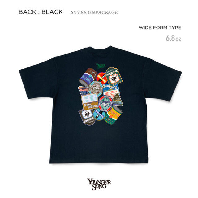 younger song UNPACKAGE SS TEE Blackの+flow-mediation.be