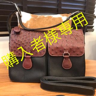 美品★ リアル　オーストリッチ　外縫い　27 ハンドバッグ　2WAY  黒