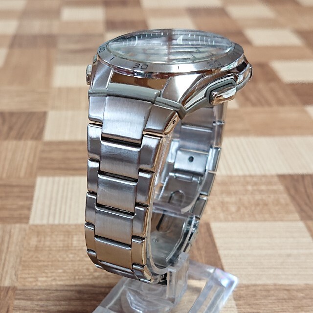 CASIO(カシオ)の美品【CASIO／WAVECEPTOR】電波ソーラー クロノグラフ メンズ腕時計 メンズの時計(腕時計(アナログ))の商品写真
