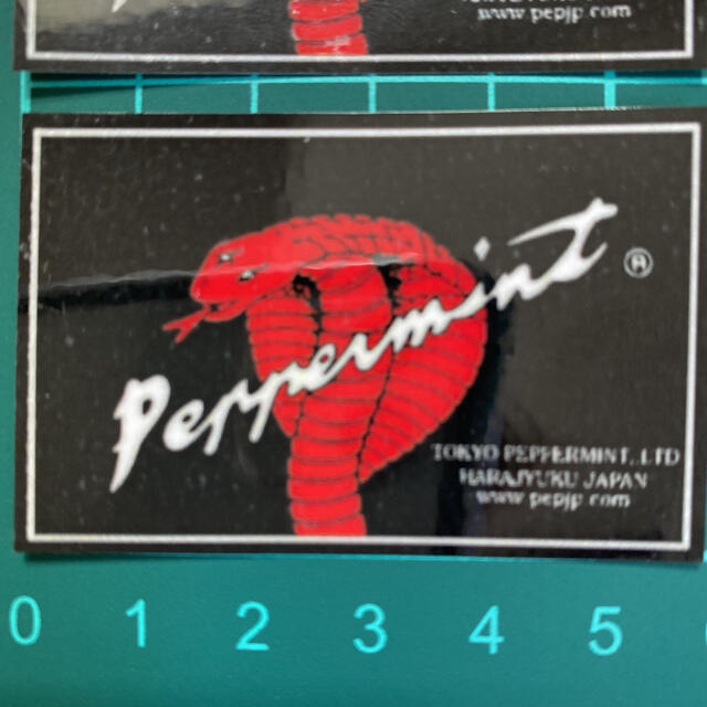ペパーミントステッカー・2枚セット　ラミネートUV加工済 ハンドメイドの生活雑貨(雑貨)の商品写真