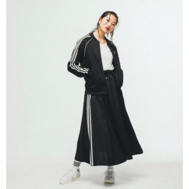 adidas(アディダス)のadidas Originals アディダス　ロング サテン スカート ブラック レディースのスカート(ロングスカート)の商品写真