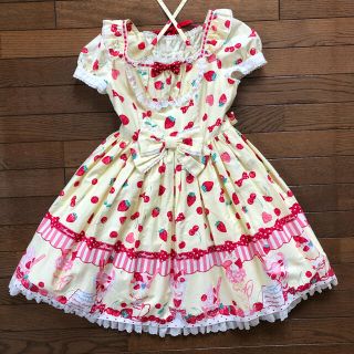 アンジェリックプリティー(Angelic Pretty)のAngelic Pretty Strawberry Parlour OP(ひざ丈ワンピース)