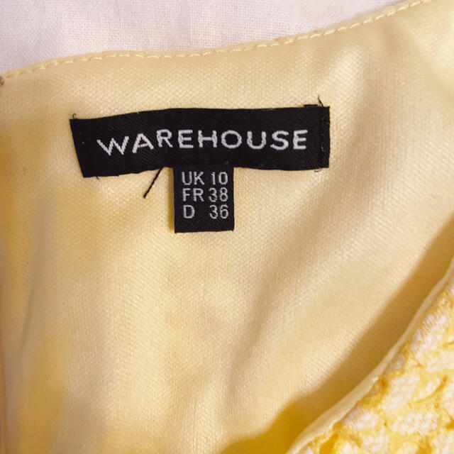 WAREHOUSE(ウエアハウス)のSALE WAREHOUSE UK10 7-9号程度 黄色 yellow レモン レディースのトップス(シャツ/ブラウス(半袖/袖なし))の商品写真