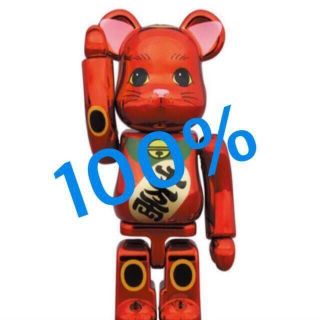 メディコムトイ(MEDICOM TOY)のMEDICOM TOY 招き猫 梅金メッキ 100% ベアブリック(その他)