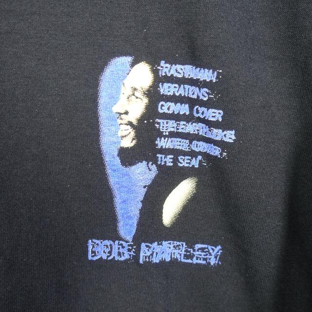 VINTAGE 90s BOB MARLEY TEE BLACK/BLUE メンズのトップス(Tシャツ/カットソー(半袖/袖なし))の商品写真