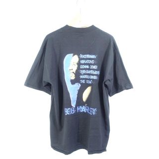 VINTAGE 90s BOB MARLEY TEE BLACK/BLUE(Tシャツ/カットソー(半袖/袖なし))