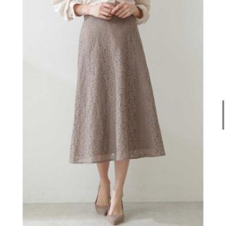 プロポーションボディドレッシング(PROPORTION BODY DRESSING)の【美品】プロポーション♡ミモレレーススカート(ひざ丈スカート)