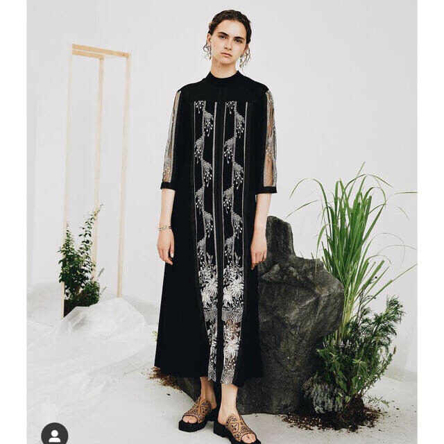 MURRAL framed flower dress black サイズ1 新作グッ 33120円 www.fasf