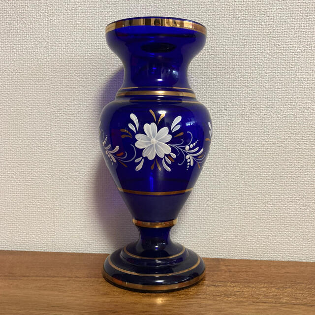 EXBOR ハンドペイント ボヘミアングラス　フラワーベース　花瓶　送料無料