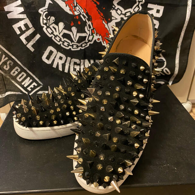 Christian Louboutin ルブタン風　スタッズスリッポン