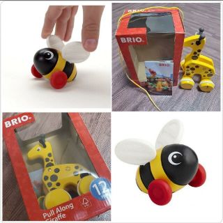 ブリオ(BRIO)の【美品・箱付き】ブリオ　BRIO  キリン&ハチ(知育玩具)