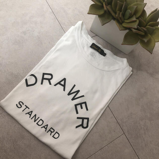 Drawer(ドゥロワー)の♪ドロワー♪人気のロゴTシャツ　白M レディースのトップス(Tシャツ(半袖/袖なし))の商品写真