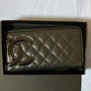 シャネル(CHANEL)のシャネル 二つ折り 長財布 ブラック ピンク カンボン　ココマーク キルティング(財布)