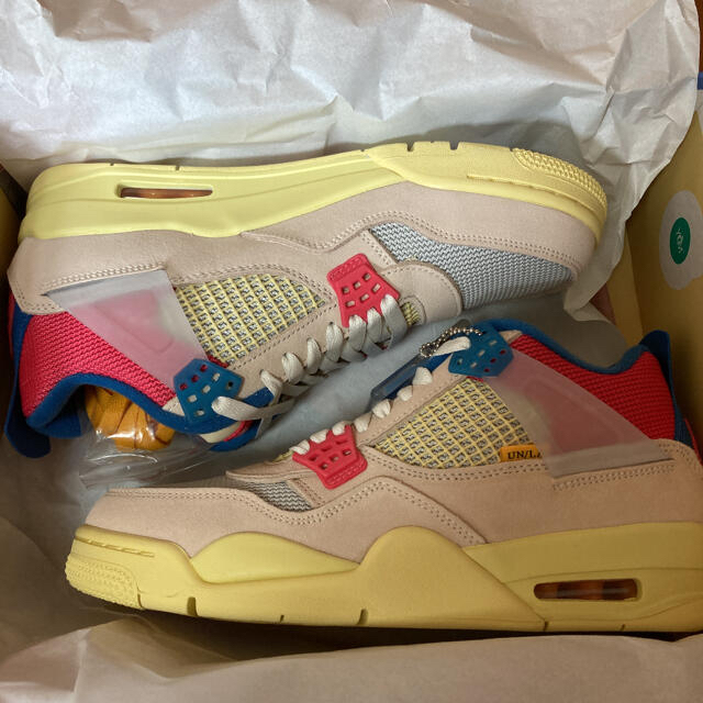 NIKE(ナイキ)のUNION × NIKE AIR JORDAN 4 "GUAVA" 27.5cm メンズの靴/シューズ(スニーカー)の商品写真