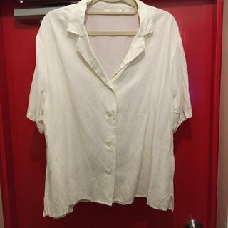 ユニクロ(UNIQLO)のユニクロ　リネンブレンドオープンカラーシャツ(シャツ/ブラウス(半袖/袖なし))