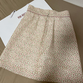 ピンクハウス(PINK HOUSE)のお買い得♪ ピンクハウス夏lovelyスカート【ベージュ地にピンク系の小花柄】(ミニスカート)