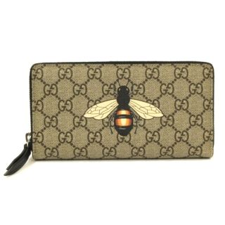 グッチ(Gucci)のグッチ GGスプリーム ラウンドファスナー 長財布 ビー 蜂 451273(長財布)