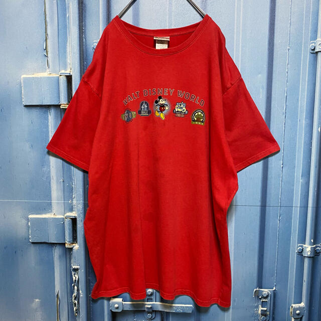 90s ディズニー ミッキーマウス Tシャツ オーバーサイズ ゆるだぼ 刺繍
