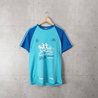 アディダス(adidas)のadidas Tシャツ ブルー トレーニングウェア グッドプリント 水色(Tシャツ/カットソー(半袖/袖なし))