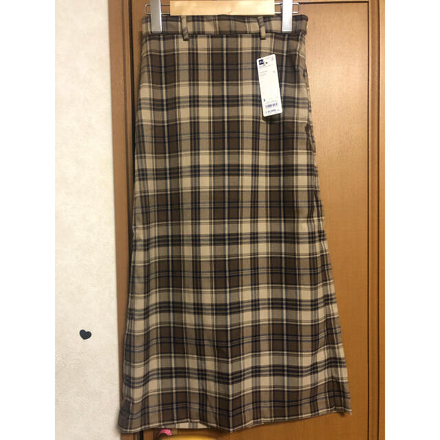 GU(ジーユー)のmiho様専用【新品未使用】GU チェックナロースカートSサイズ レディースのスカート(ロングスカート)の商品写真