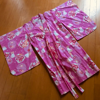 ユニクロ(UNIQLO)のお値下げ♪ 浴衣　120  ピンク　うさぎ(甚平/浴衣)