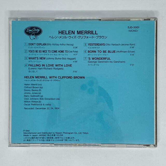 Helen Merrill with Clifford Brown エンタメ/ホビーのCD(ジャズ)の商品写真